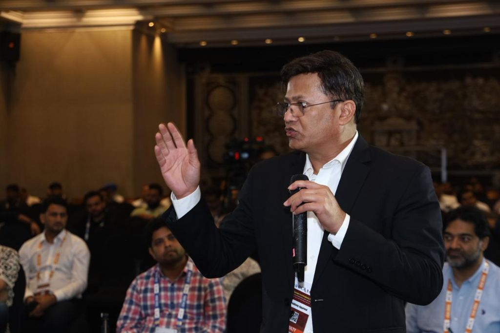 Addressing delegates at AIIMS conference