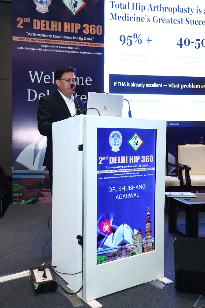 Dr Shubhang Aggarwal guest faculty talk at 2nd Delhi Hip 360